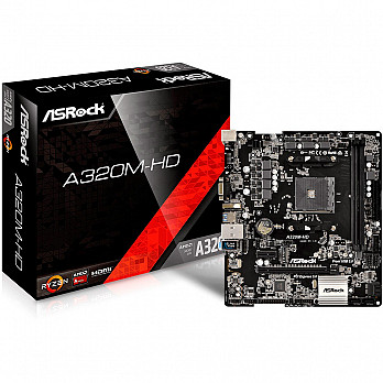 Placa Mãe ASRock p/ AMD AM4 A320M-HD DDR4