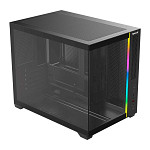 Gabinete Gamer Redragon Wideload Mini Lite RGB, Mini Tower, M-ATX, Sem Fans, Preto - CA-611B