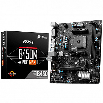 Placa Mãe MSI B450M-A Pro Max II, AMD AM4, Micro-ATX, DDR4