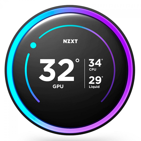 Water Cooler NZXT Kraken Elite AIO V2, 360mm, LCD IPS, RGB, Intel e AMD, Preto - RL-KR36E-B2