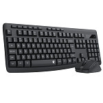 Kit Teclado e Mouse Office Redragon Membrana S/Fio USB 2.4GHz Full Size 4000DPI Preto - BS-7367-B