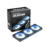 Kit com 3 Ventoinhas Vingar ARGB 120mm com Controladora, Espelho Infinito, Branco Transparente - VT-VG-SX_F317