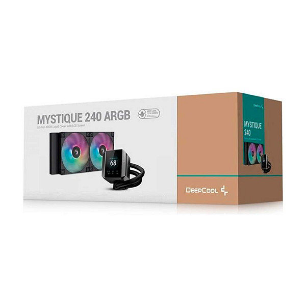 Water Cooler DeepCool Mystique 240 ARGB, 240mm, Display LCD, Intel-AMD, Black, R-LX550-BKADSNC-G-1