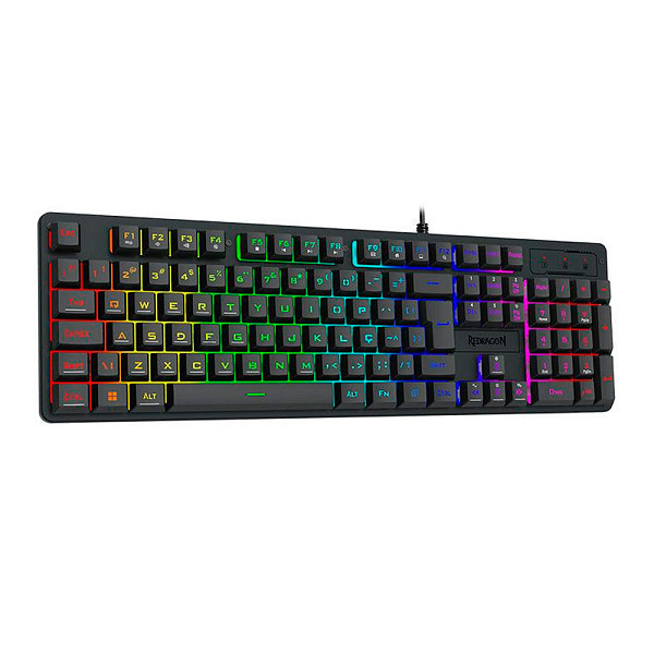 Teclado Gamer Redragon Netherbane, RGB, ABNT2, Preto, K521-RGB