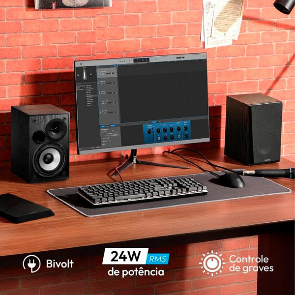 Monitor de Áudio 24W RMS Bivolt R980T EDIFIER - Preto