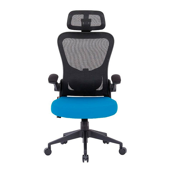Cadeira de Escritório Ergonômica DT3 Vita Headrest, Até 110Kg, Mesh Spandex, Azul - 14229-8